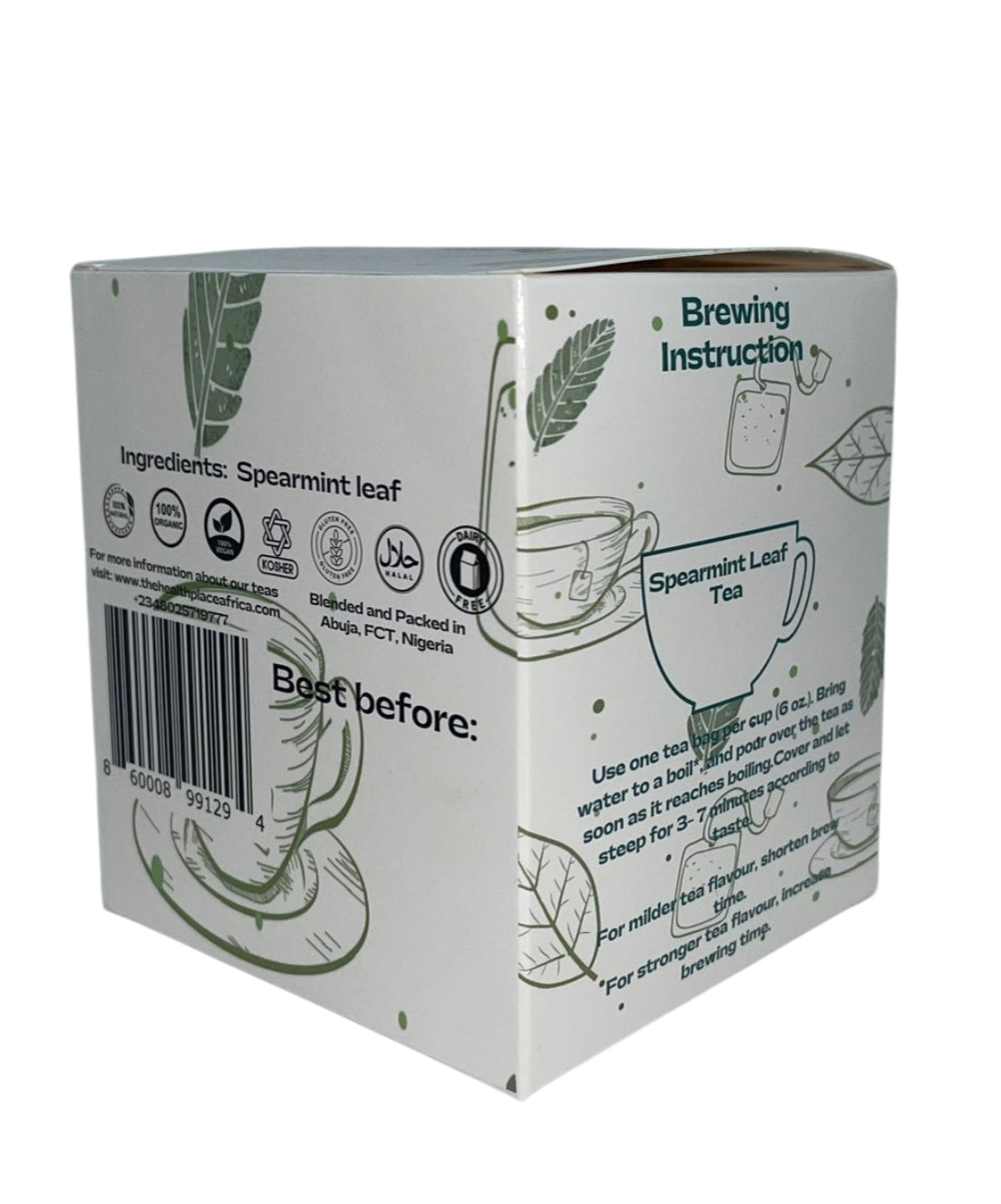Spearmint Tea - 30 Teabags 75 Grams *larger size