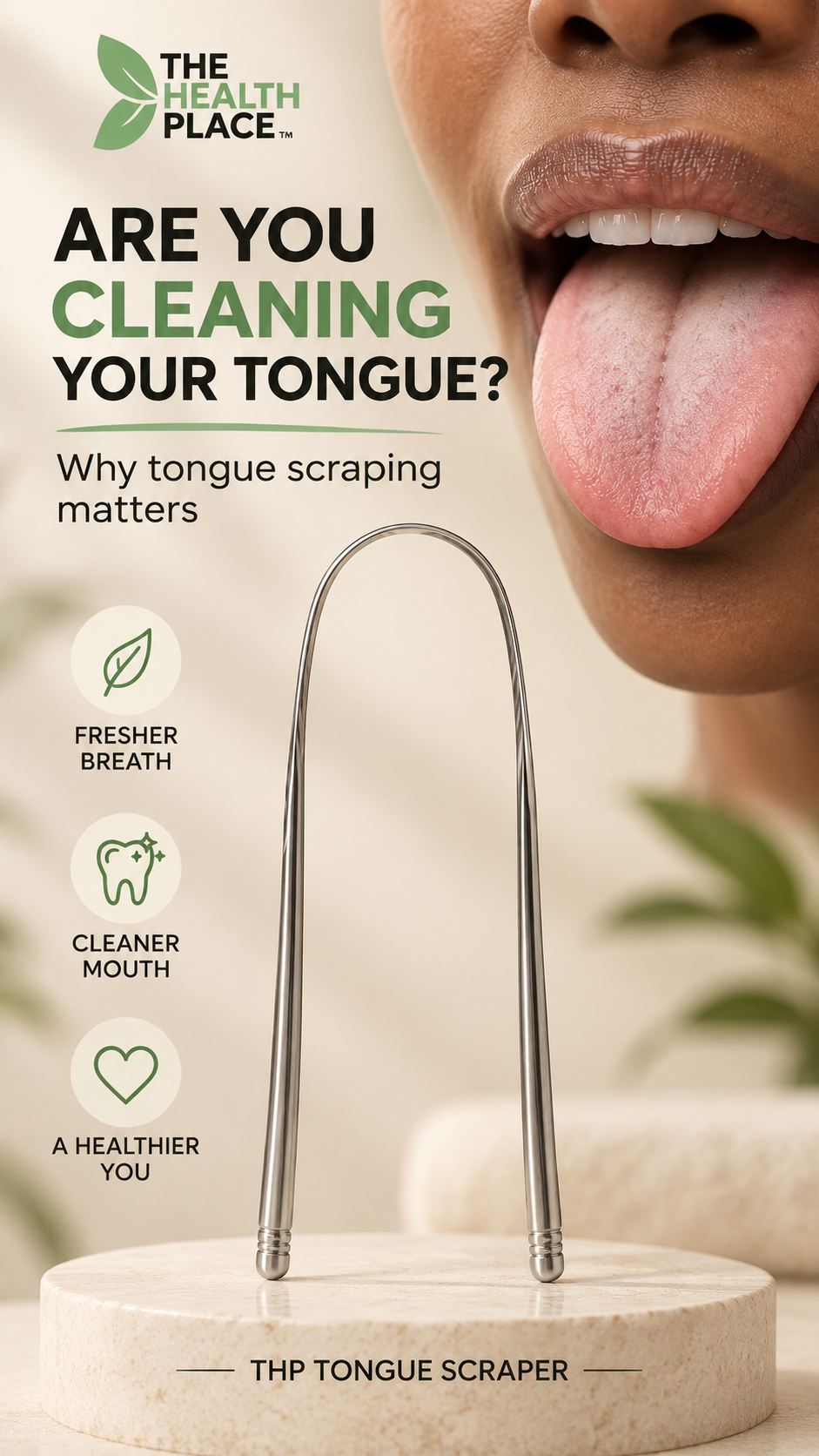Stainless Steel Tongue Scraper
