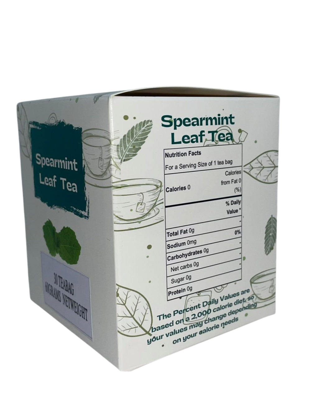 Spearmint Tea - 30 Teabags 75 Grams *larger size