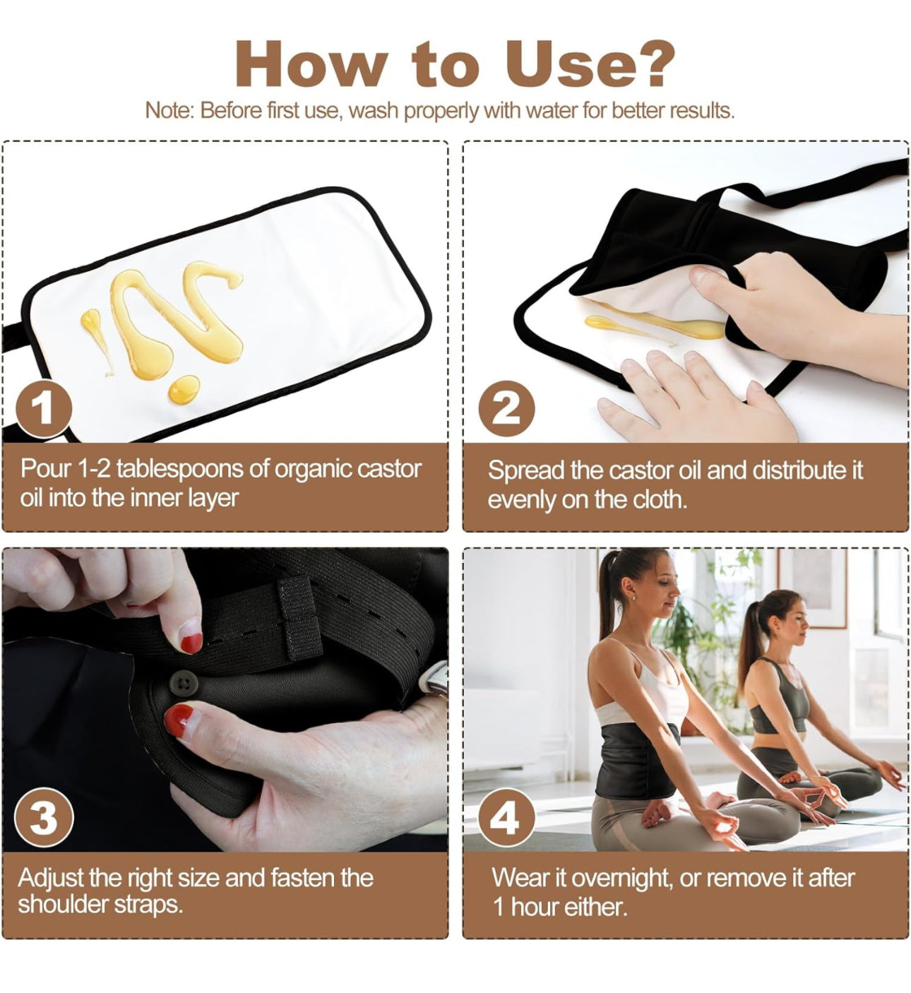 Castor Oil or Castor Oil Wrap Pack- Choose