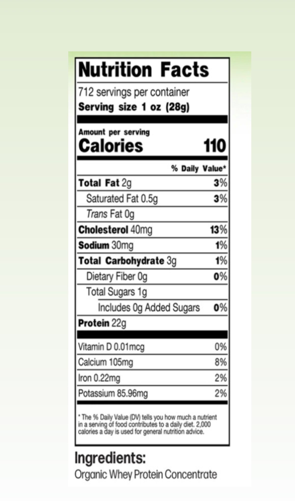 Whey Protein - Unflavored - 100 Grams