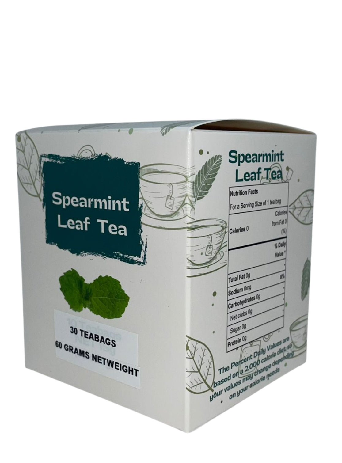 Spearmint Tea - 30 Teabags 75 Grams *larger size