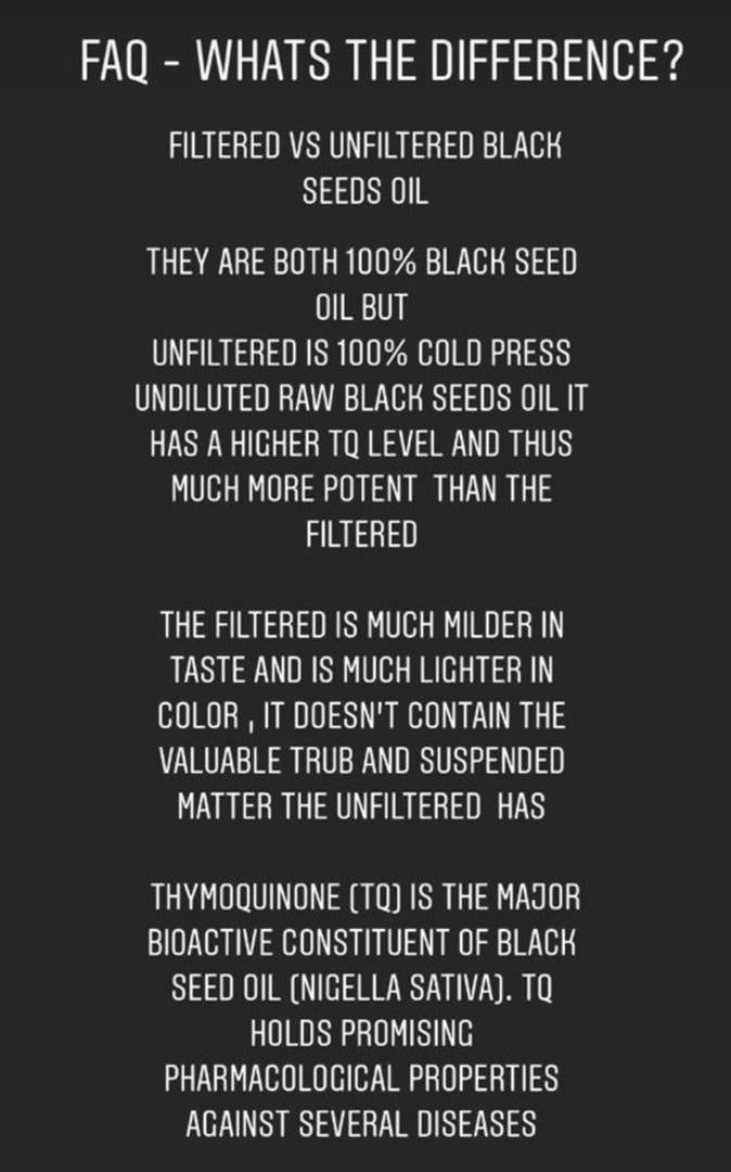 Black Seed Oil Organic- Choose Form