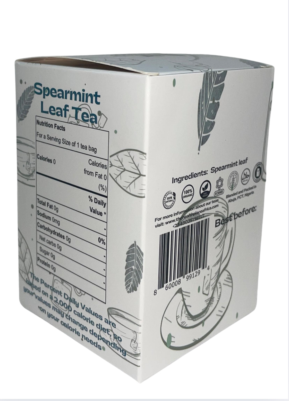 Spearmint Tea- 30 Teabags 60 Grams