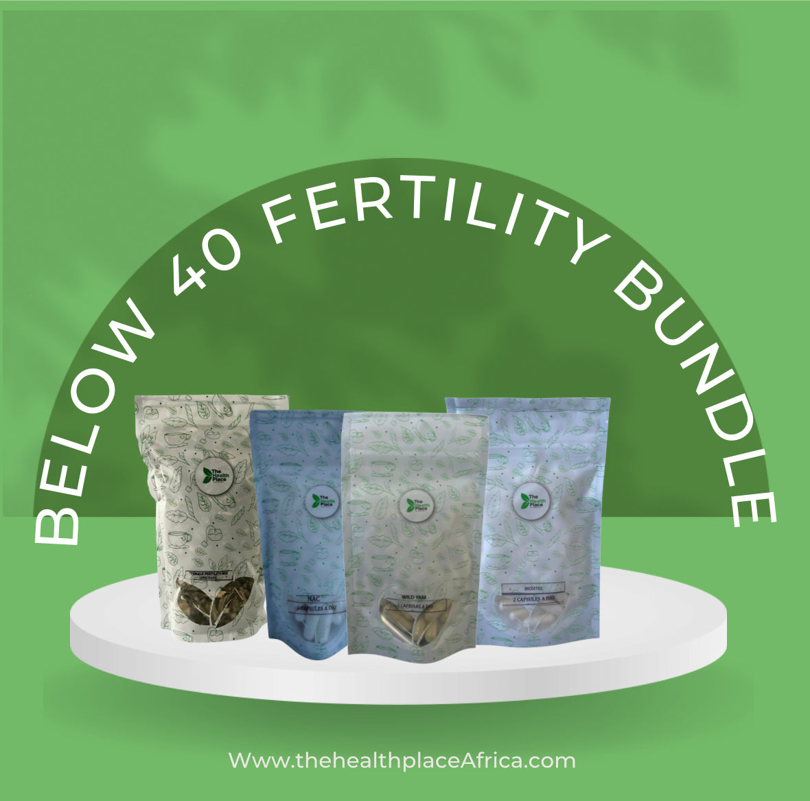 Fertility Bundle Women - Below 40 100g Women's fertility Mix +100 capsules Myo-Inositol + 100 capsules NAC+ 50 capsules wild yam
