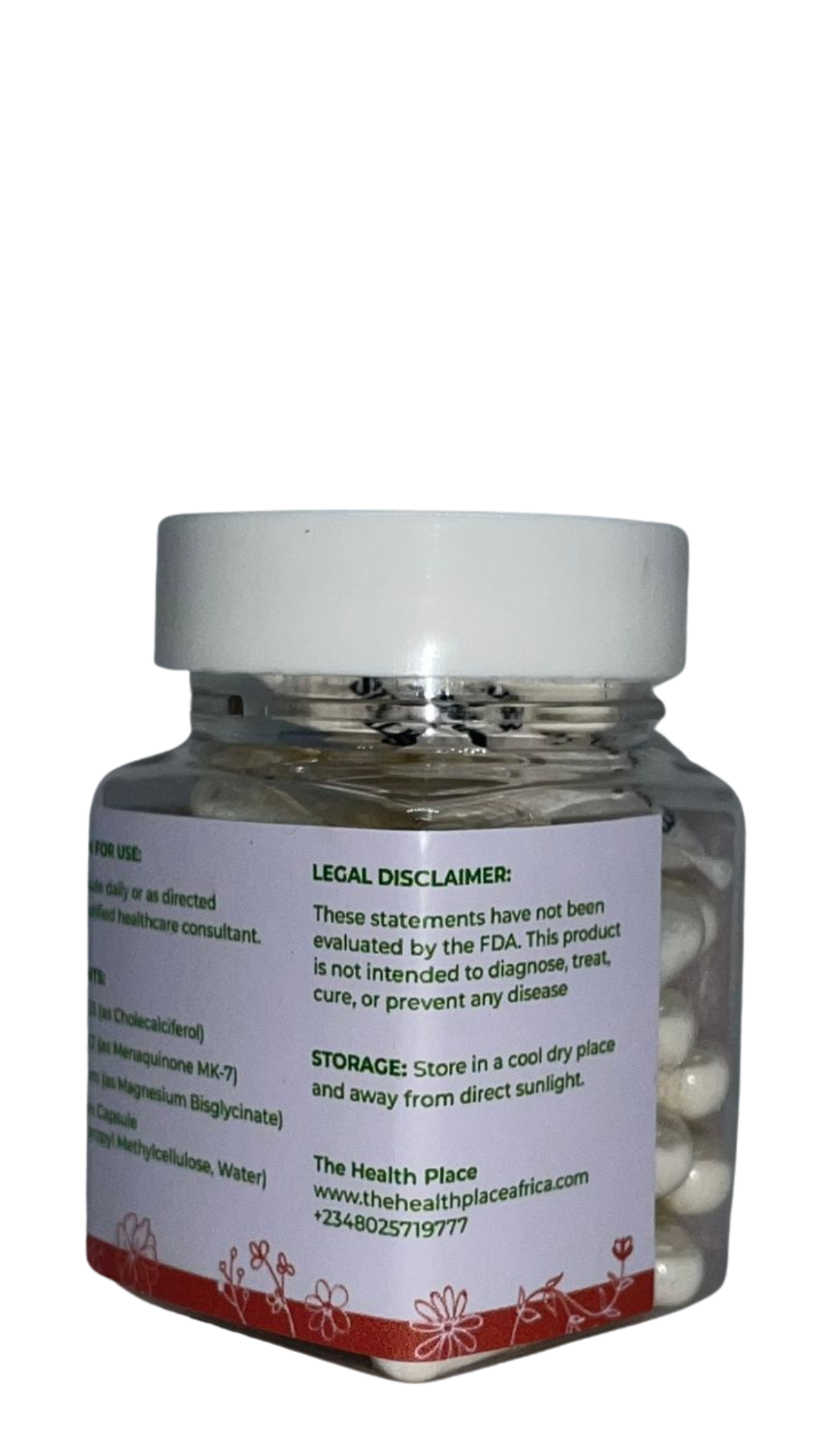 Mag-D-K2- 50 Capsules 650mg Each *in Plastic Bottle.