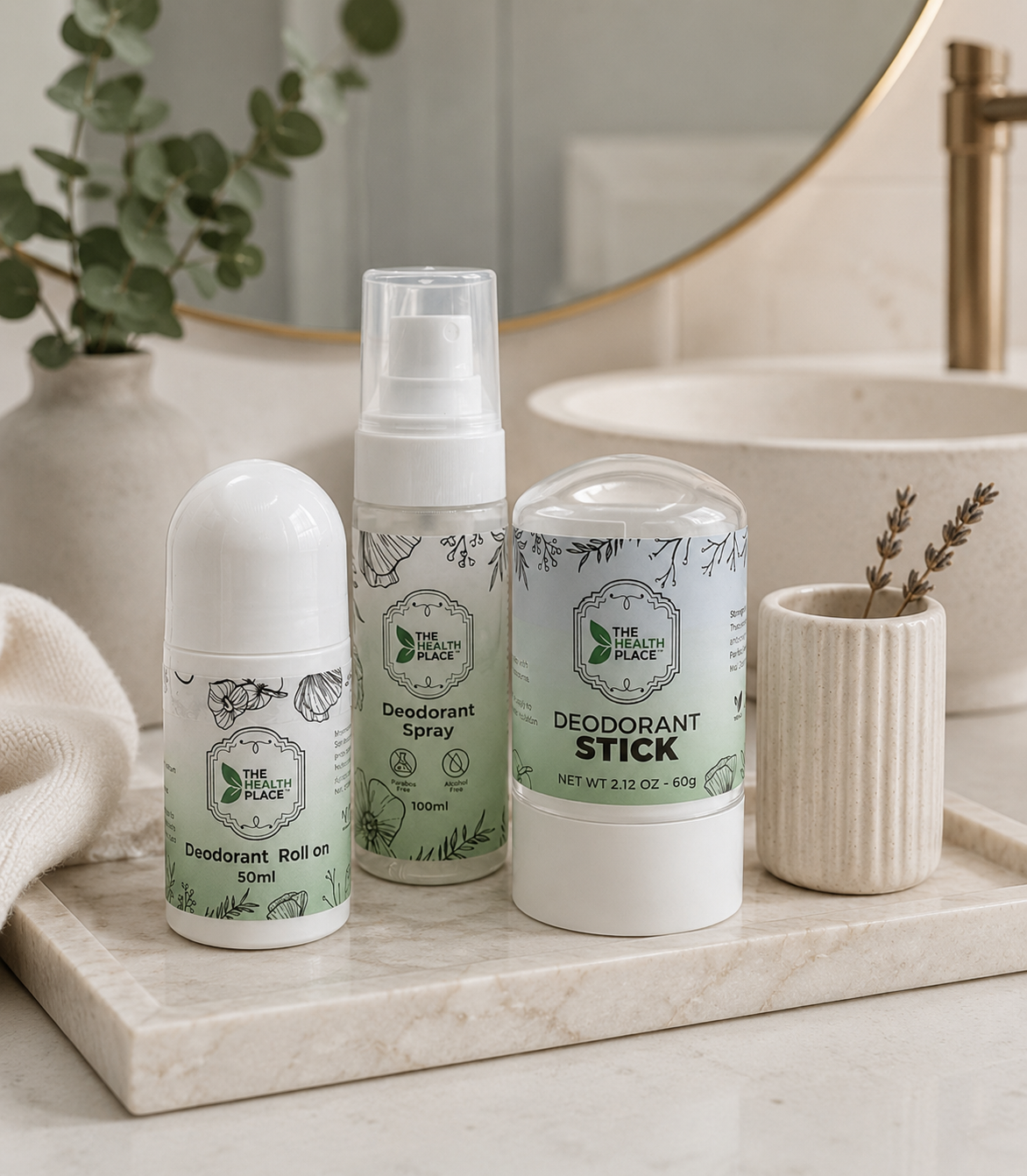 Deodorant Bundle- 50ml Roll on + 100ml Spray+60g Stick